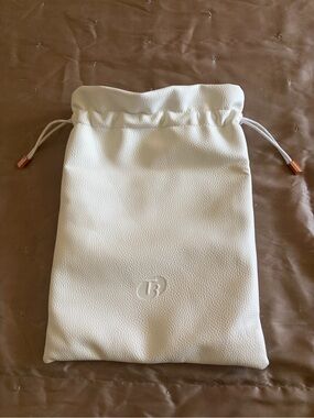 T3 White Drawstring Travel Pouch